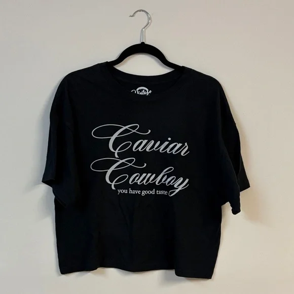 BNWOT Caviar Cowboy Black Oversized T-shirt size S $60 USD - Picture 2 of 4